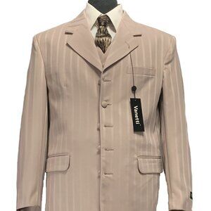 VANETTI LaCOLLEZIONI MEN'S 3 PIECE SUIT ITALIAN SUPERIOR POLYESTER 5B WOOL TOUCH